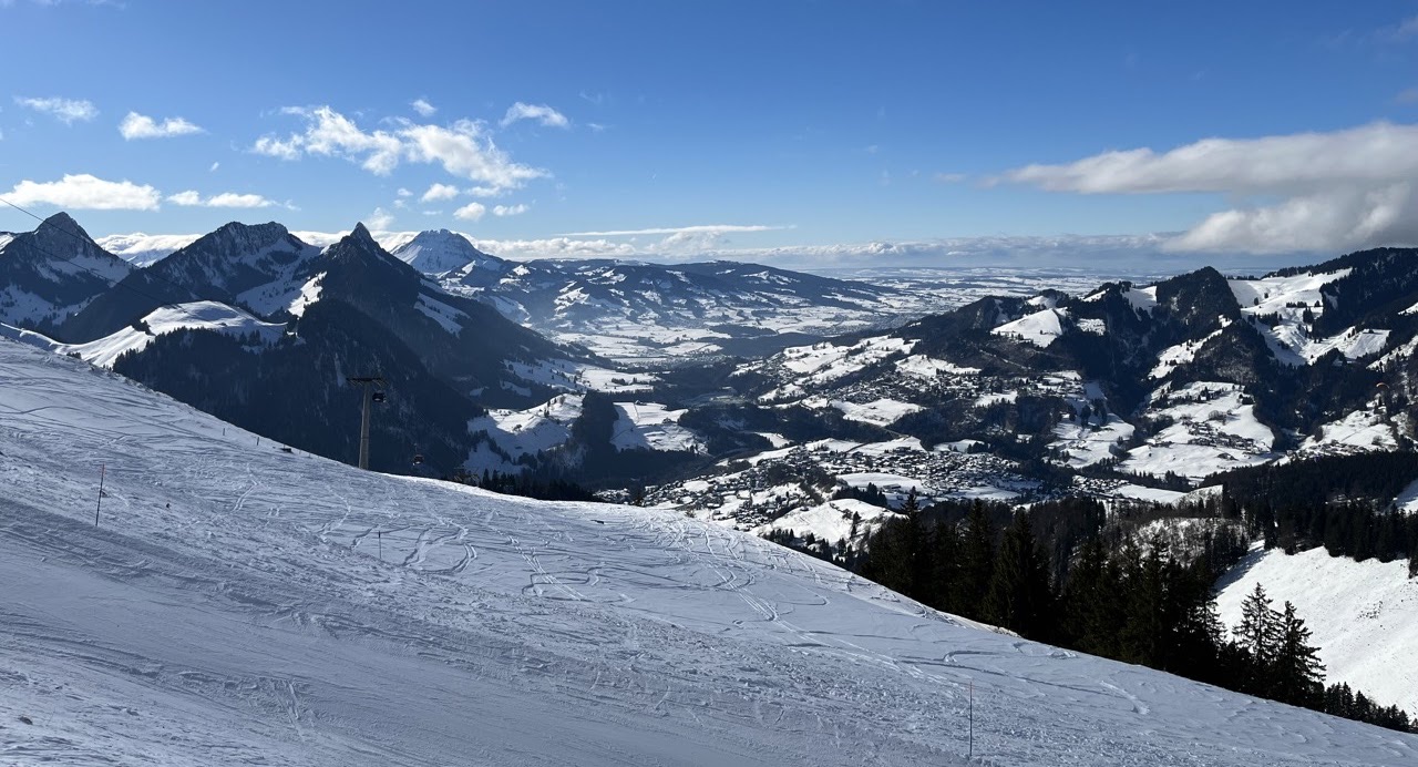 View of Charmey, Switzerland.